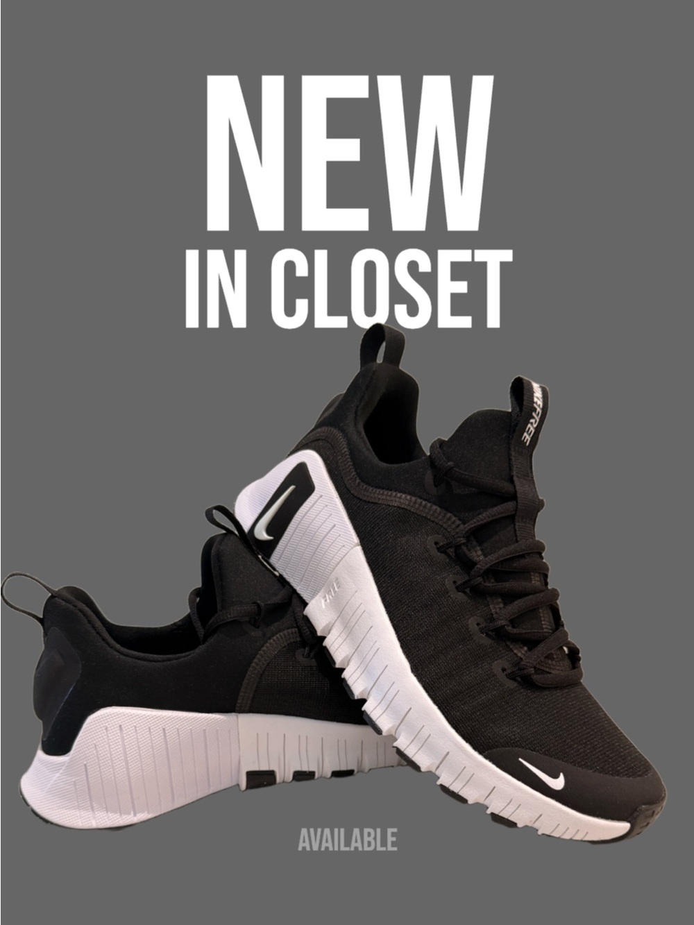 Nike Black and White Flexible Training Sneakers